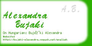 alexandra bujaki business card